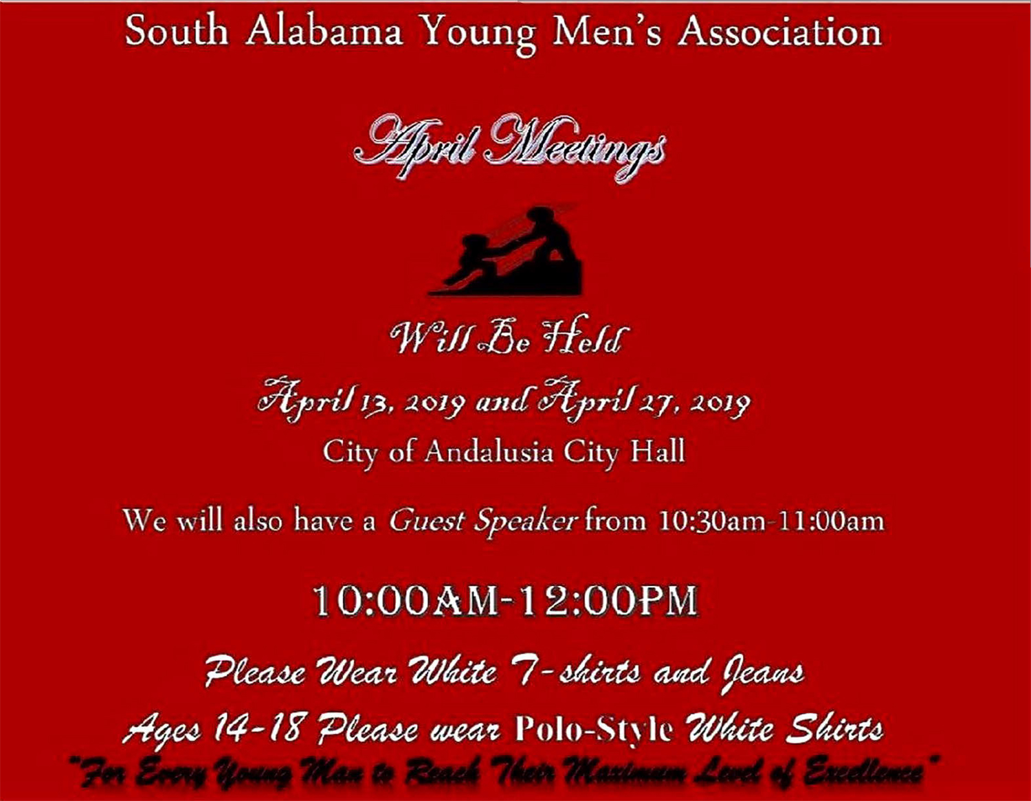 South Alabama Young Mens Association April Meetings