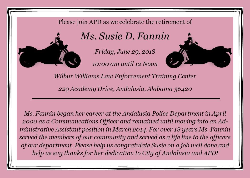 Susie D. Fannin Retirement
