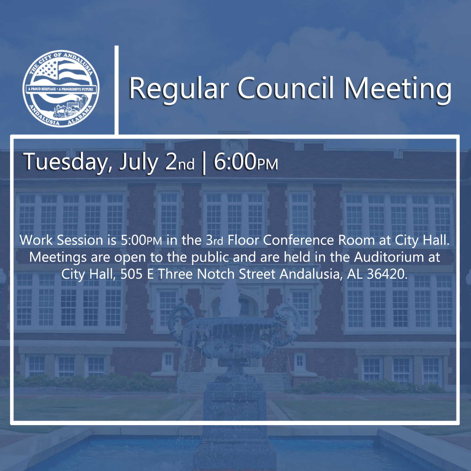 Website Regular Council Meeting July 2